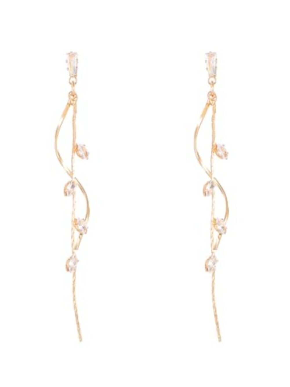 Temperament Long Zircon Tassel Earrings for Women Charm‎ Jewelry Sparkling